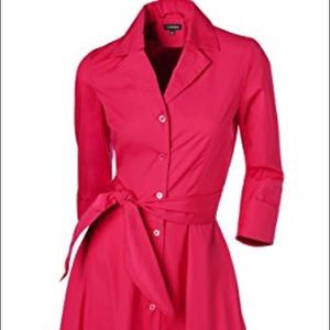 J. Peterman Company 1947 Dress in Hot Pink